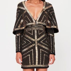 Missguided - Peace Love Black Kimono dress